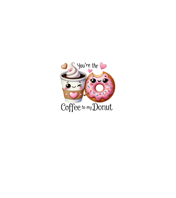 Coffee to my Donut model gri pe tricou