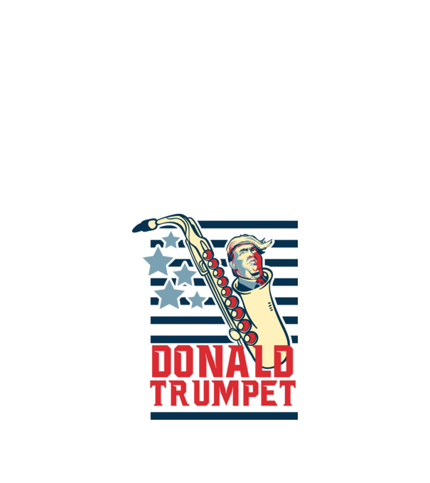 donald trumpet yoh model alb pe tricou
