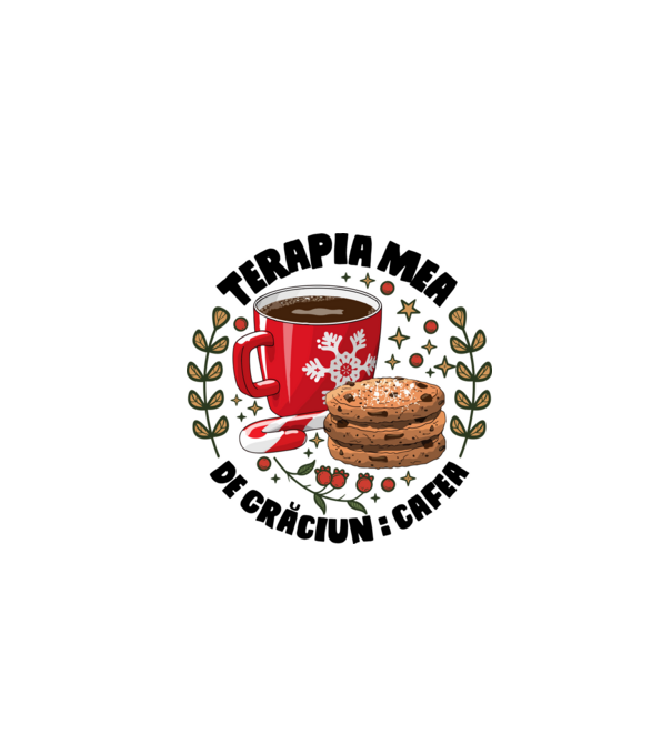 Cană de cafea de Crăciun model alb pe tricou