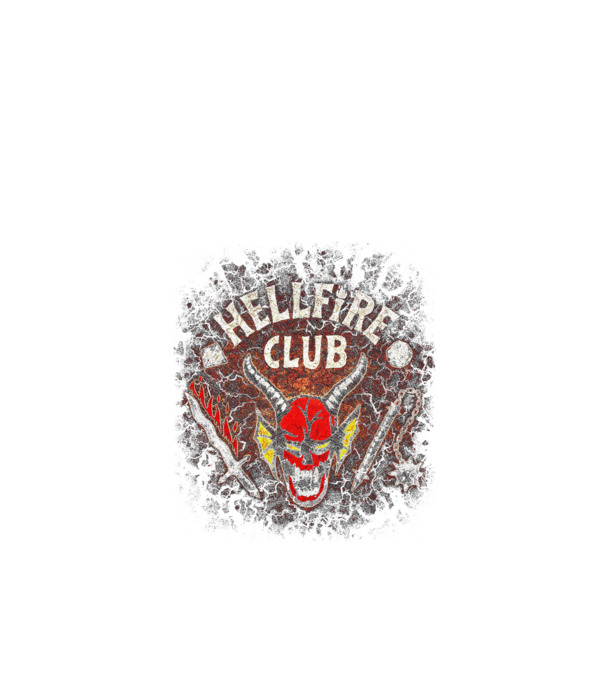 hellfire club stranger things model negru pe tricou