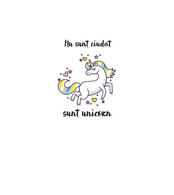 Nu sunt ciudat - sunt unicorn model gri pe tricou