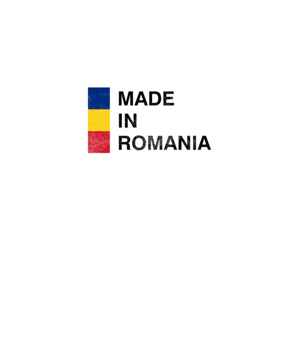 made in romania model turcoaz pe tricou
