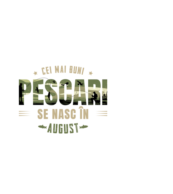 Cei mai buni pescari se nasc în august model albastru deschis pe tricou