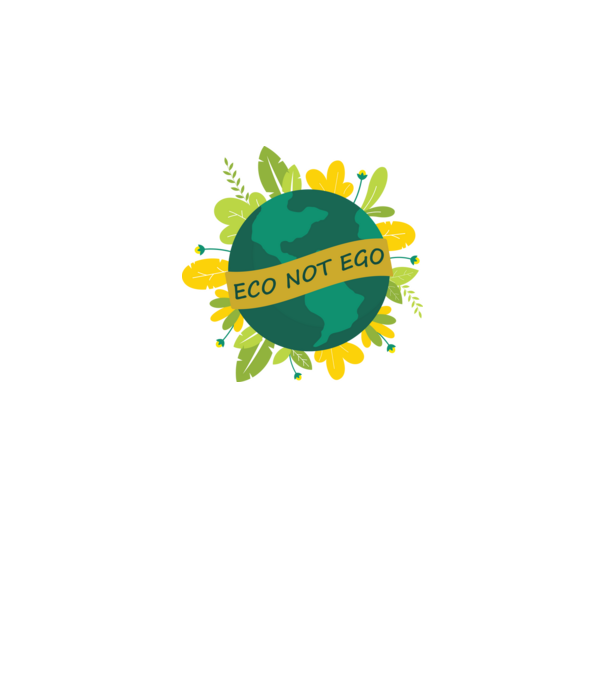 ECO NOT EGO model negru pe tricou