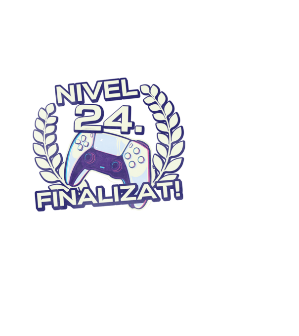 Nivel 24 finalizat! model negru pe tricou