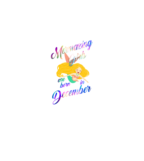 Mermazing girls are born december model negru pe tricou