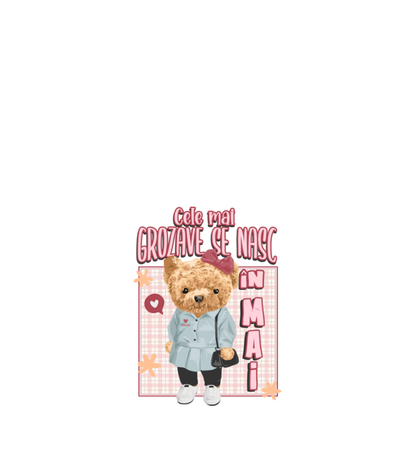 Teddy cele cool girl MAI model alb pe tricou