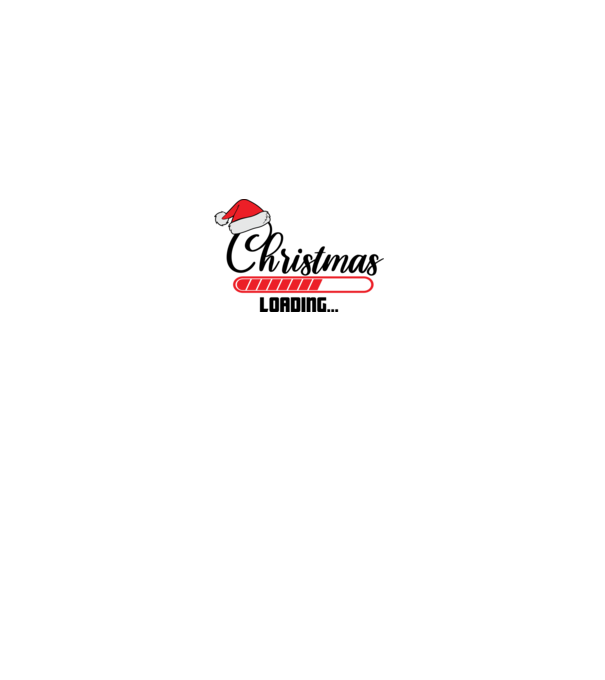 Christmas is loading model alb pe tricou