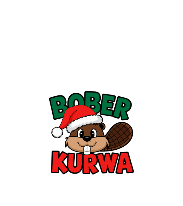 Bober kurwa xmas model alb pe tricou