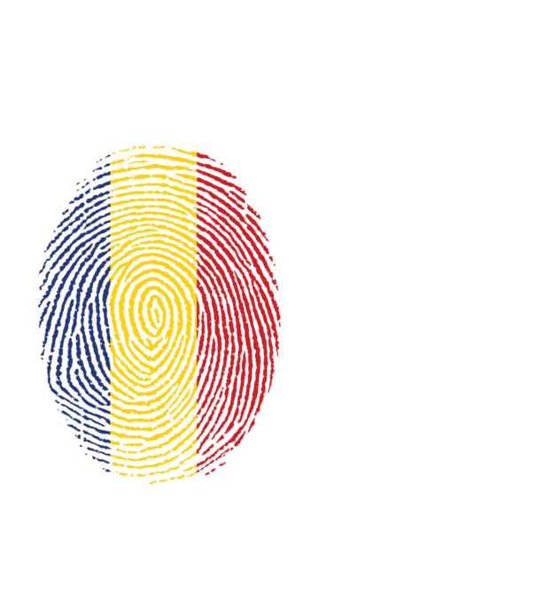 România fingerprint model negru pe tricou