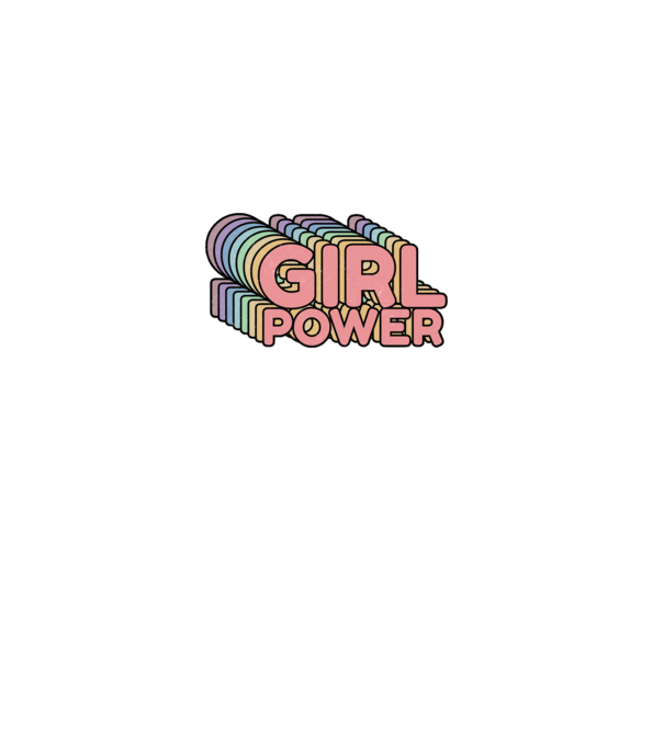 Girl power model albastru deschis pe tricou