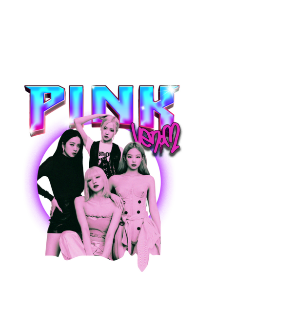 BLACKPINK pink venom model negru pe tricou