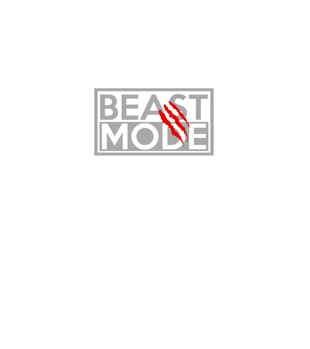 Beast mode model negru pe tricou