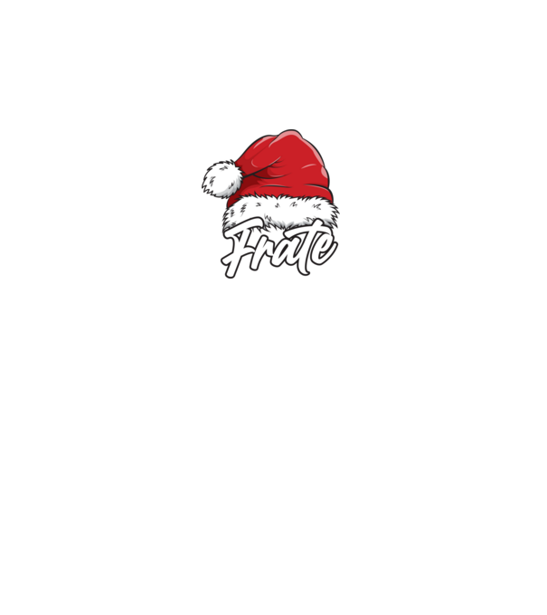 frate Santa Hat model negru pe tricou