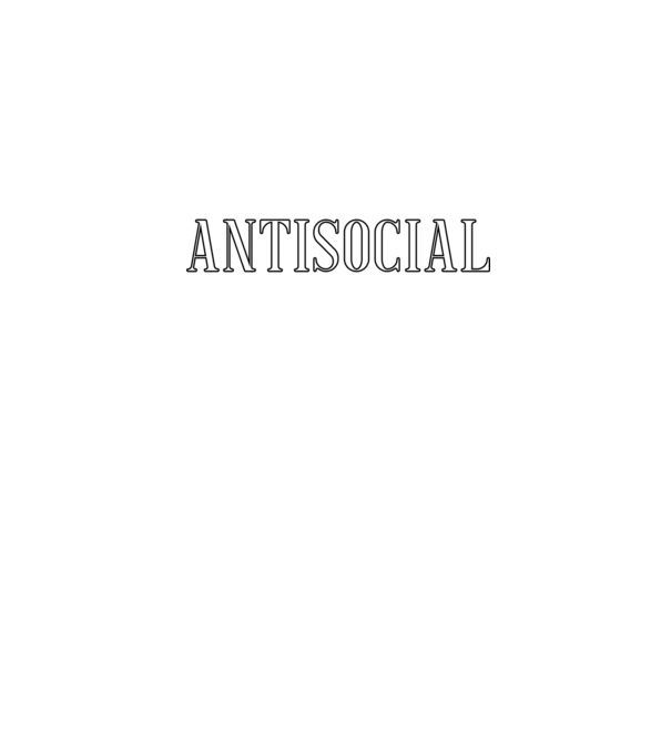 Antisocial model albastru jeanși pe tricou