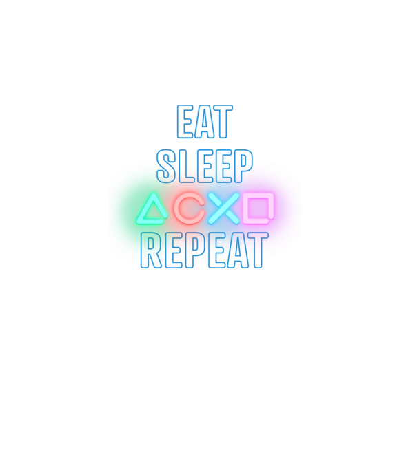 Eat sleep PS model turcoaz pe tricou