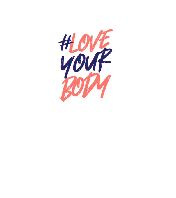 #loveyourbody model alb pe tricou