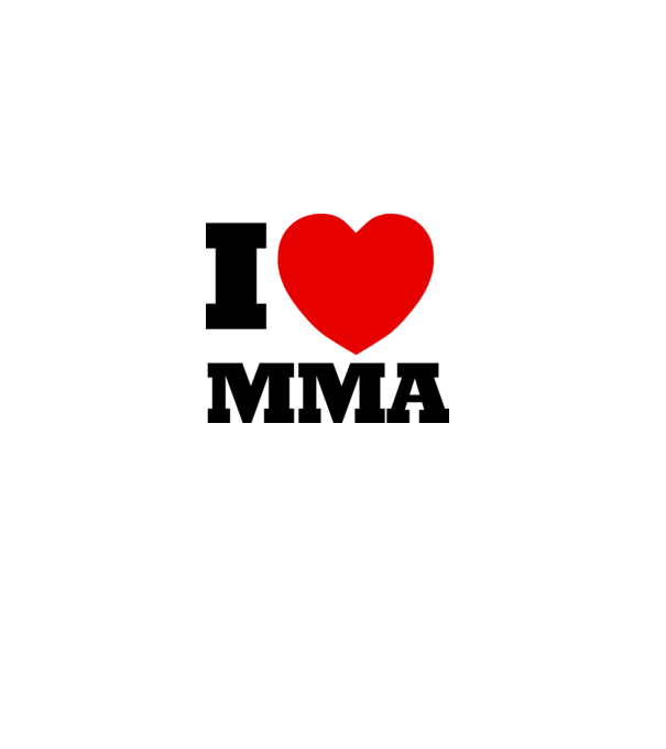 MMA LOVE model alb pe tricou