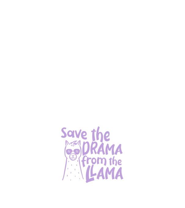 Save the drama from the llama model albastru închis pe tricou