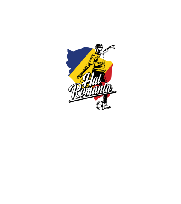 Hai romania fotbal model alb pe tricou