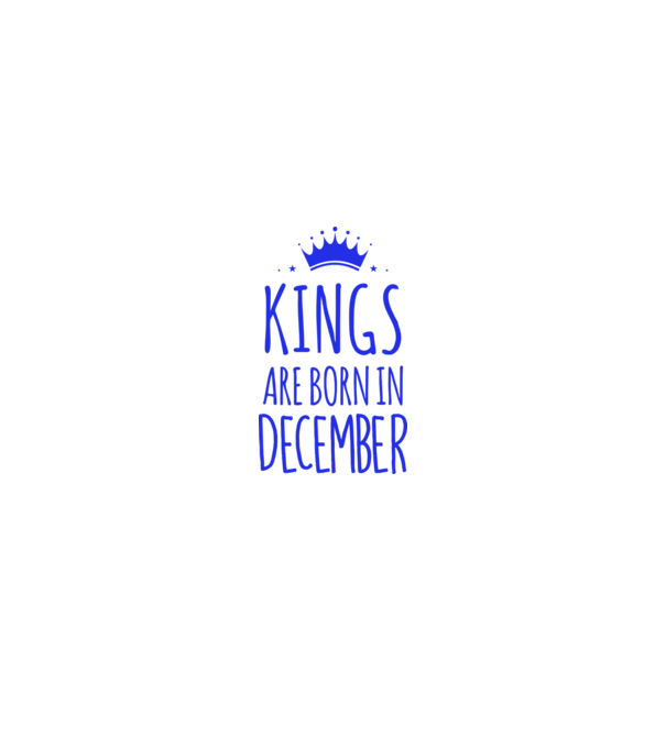 Kings are born in - December model roșu pe tricou