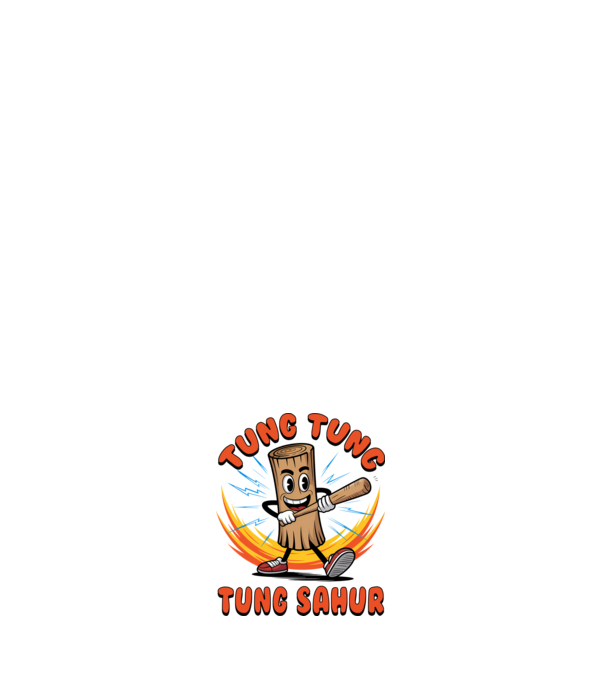 Tung Tung Tung Sahur drăguț model albastru închis pe tricou