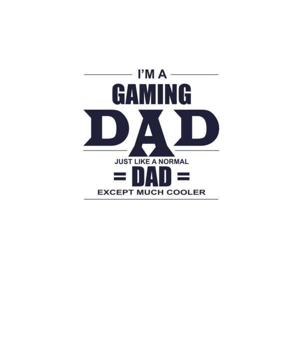 Gaming dad model alb pe tricou