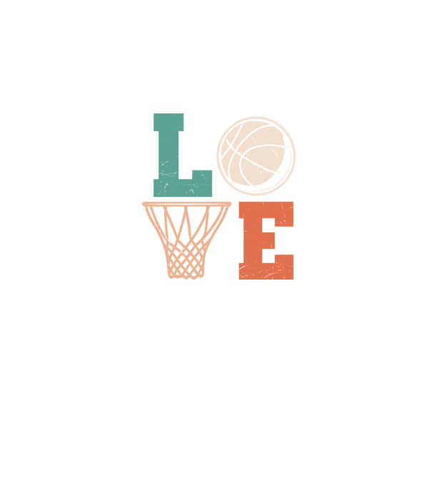 LOVE basketball model negru pe tricou