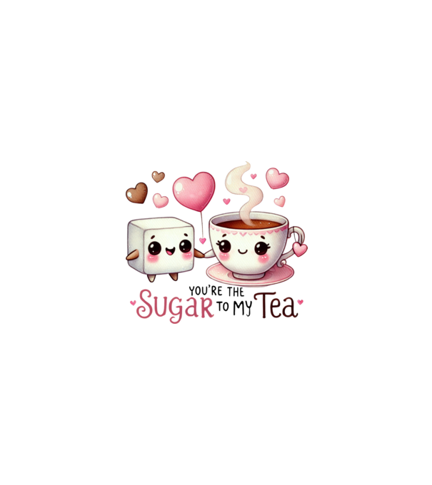 Sugar to my Tea model alb pe tricou