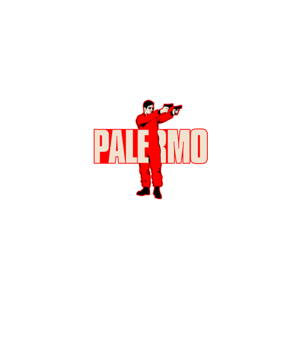 palermo la casa de papel model negru pe tricou