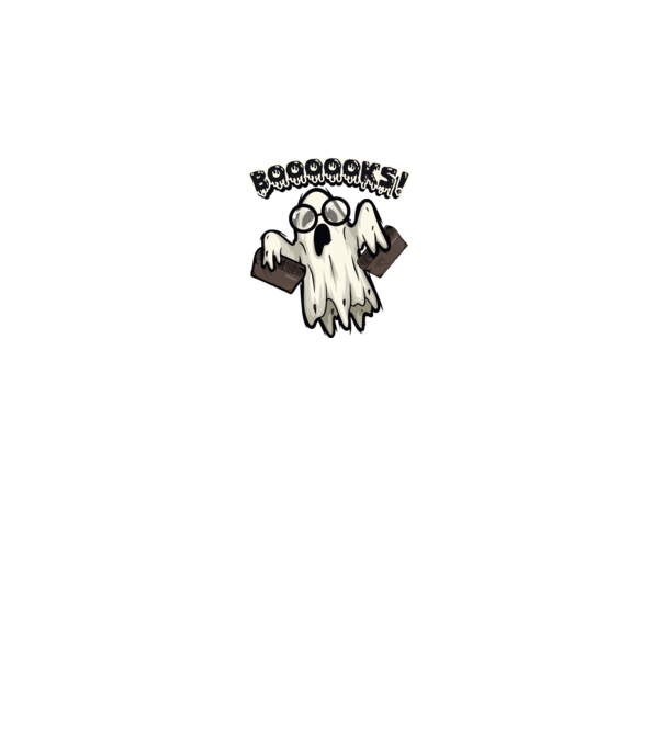 Spooky boookworm model negru pe tricou