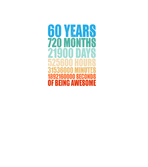 60 years of being awesome model negru pe tricou