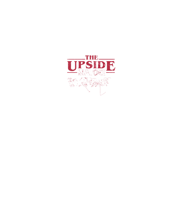 the upside down logo model negru pe tricou