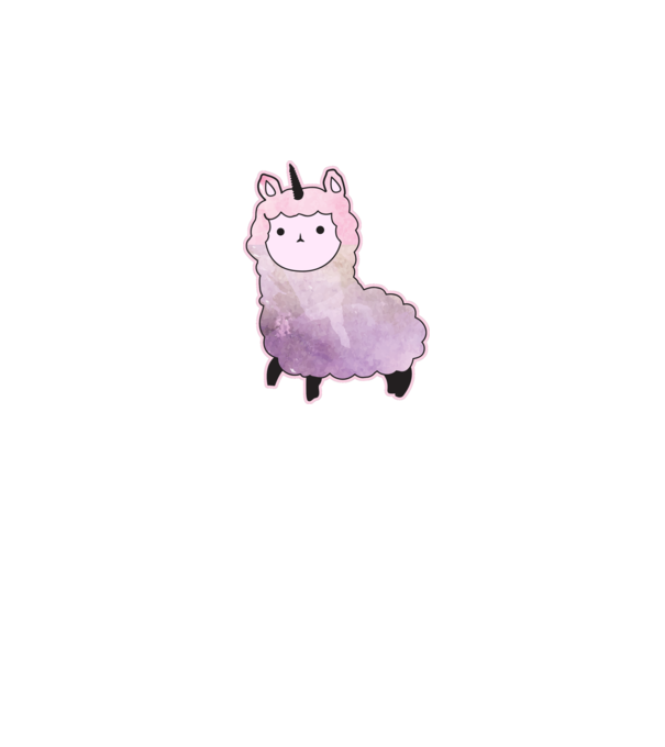 Llamacorn cutie model negru pe tricou