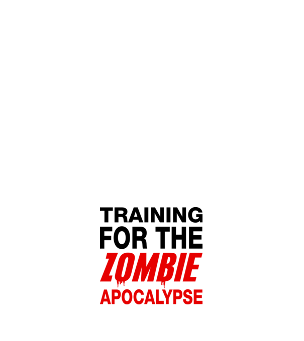 training for the zombie apocalypse model alb pe tricou