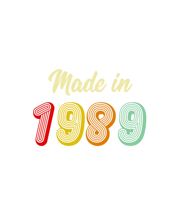 made in 1989 retro model negru pe tricou
