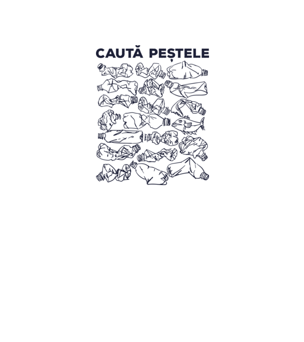 Caută peștele model alb pe tricou