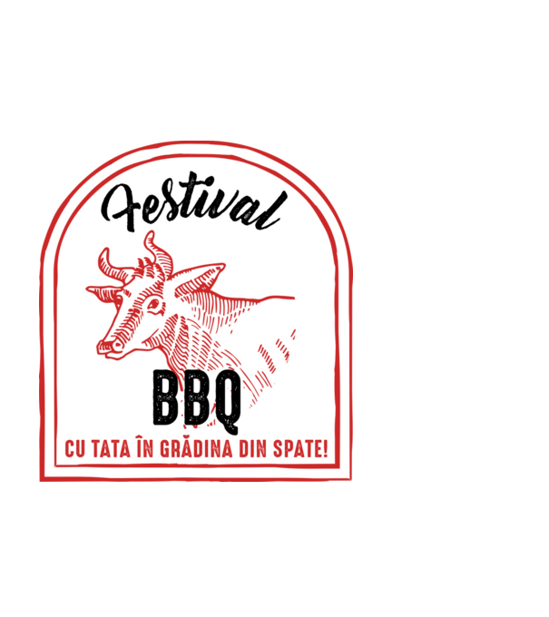 Festival BBQ - cu tata în grădina din spate! model negru pe tricou