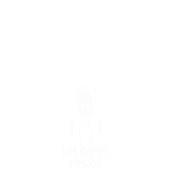 WEDNESDAY Happy inside model negru pe tricou