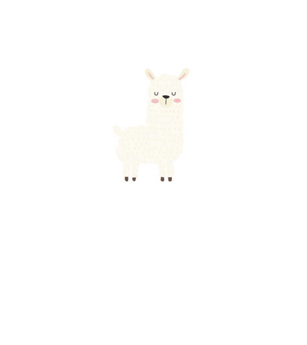 Alpaca model alb pe tricou