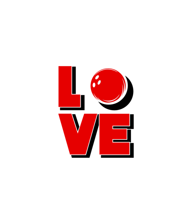 Love bowling model gri pe tricou
