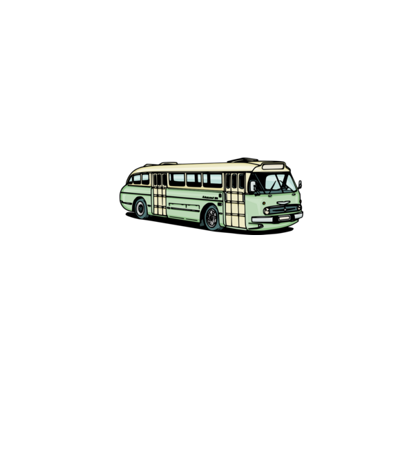Autobuze model gri pe tricou