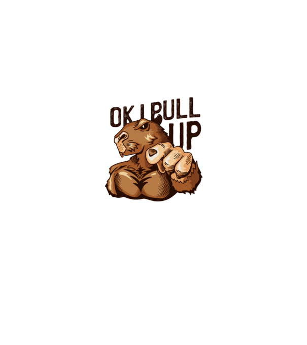 Muscular Capybara - capibară model alb pe tricou