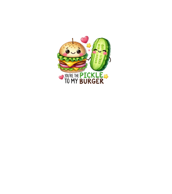 Pickle to my Burger model alb pe tricou