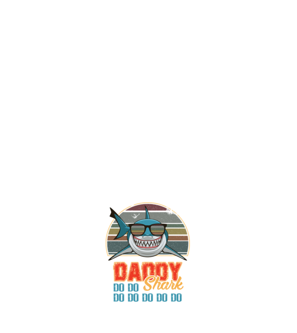 Daddy shark v2 model negru pe tricou