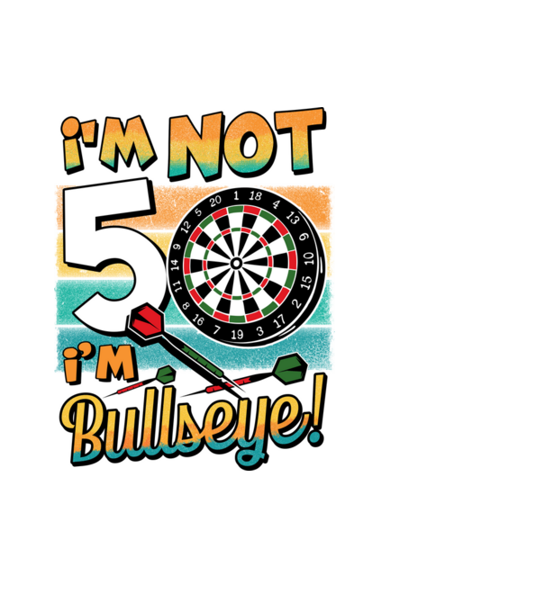 Darts Birthday 50 years old model negru pe tricou