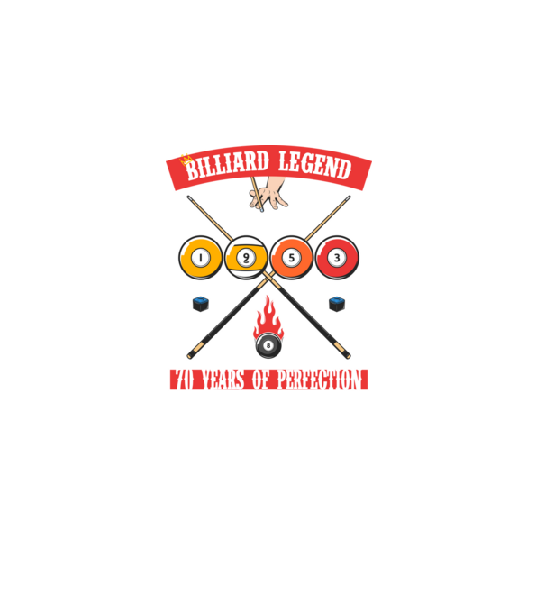 Billiard legend born in 1953 model negru pe tricou