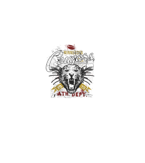 Minesota Cougars TEXTURED model negru pe tricou