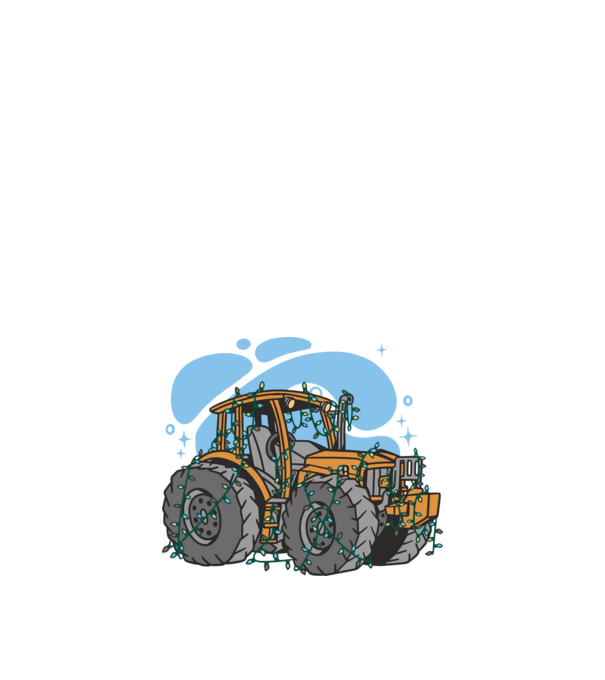 TRACTOR model alb pe tricou