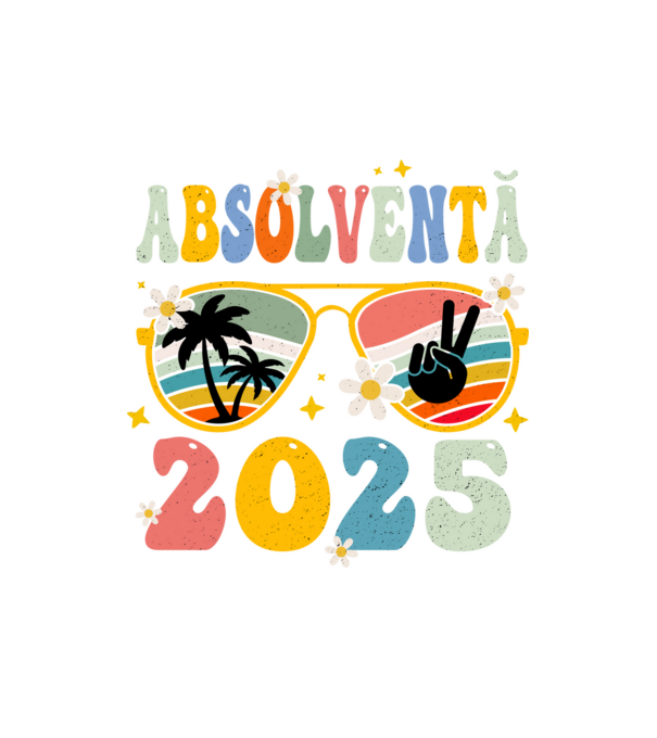 Absolventă 2025 model alb pe tricou